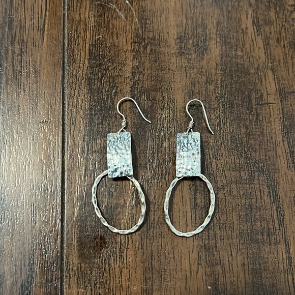 Super cute silver earrings !! Handmade!  Never used! - Picture 2 of 2